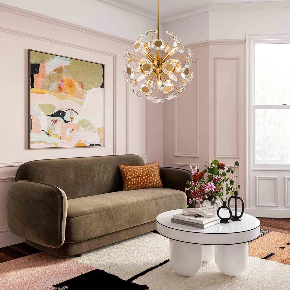 Zoruvia Glam Dandelion Crystal Chandelier