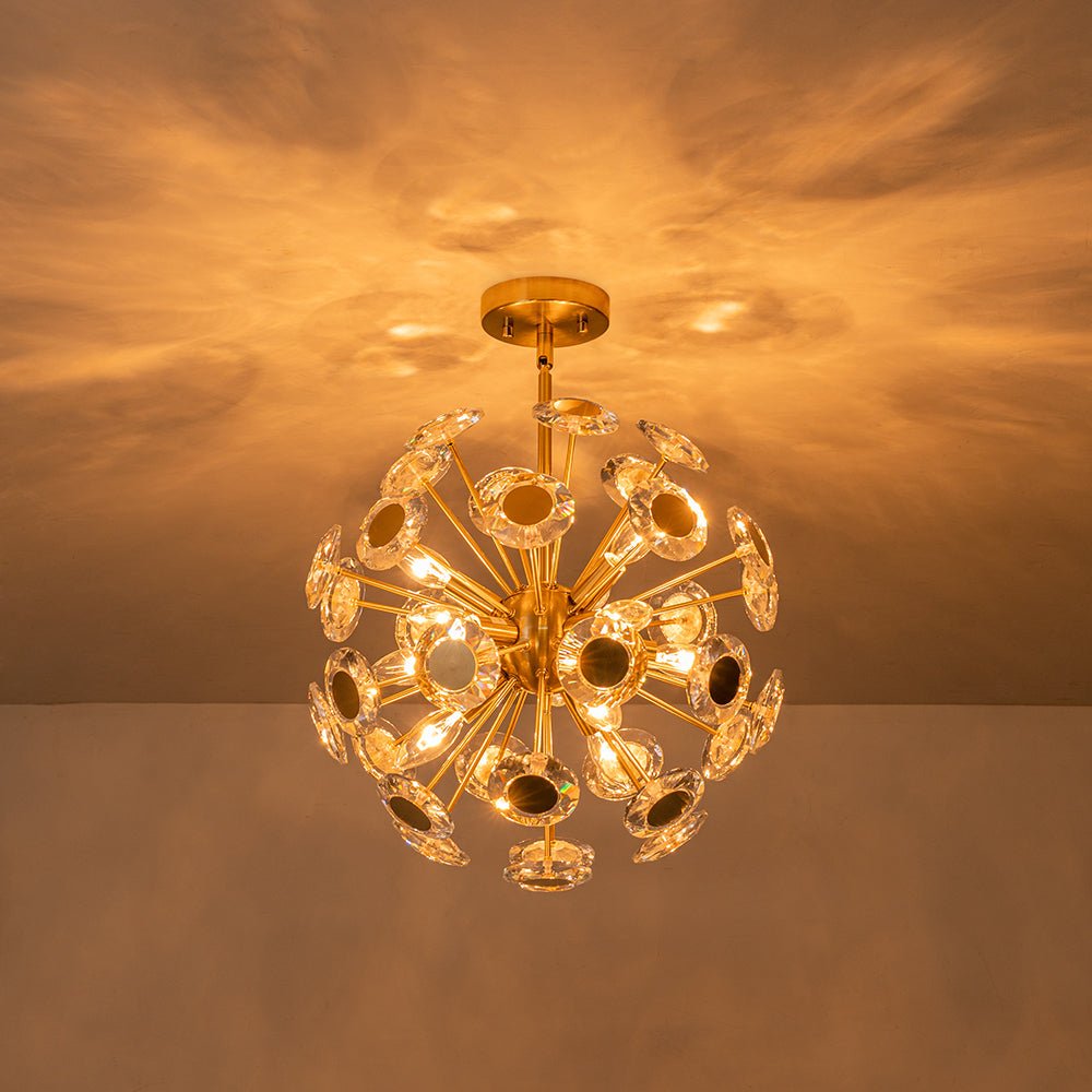 Zoruvia Glam Dandelion Crystal Chandelier