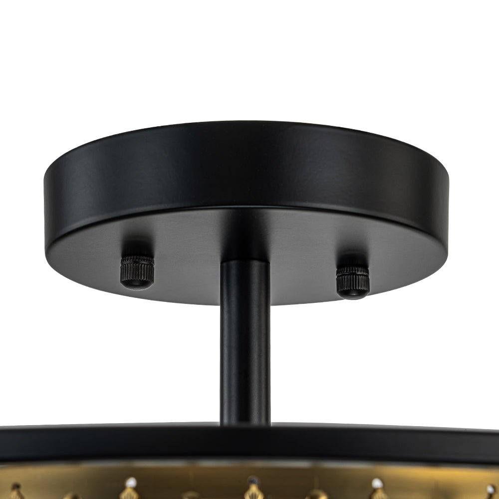 Qvistari Minimalist Crystal Semi Flush Ceiling Light