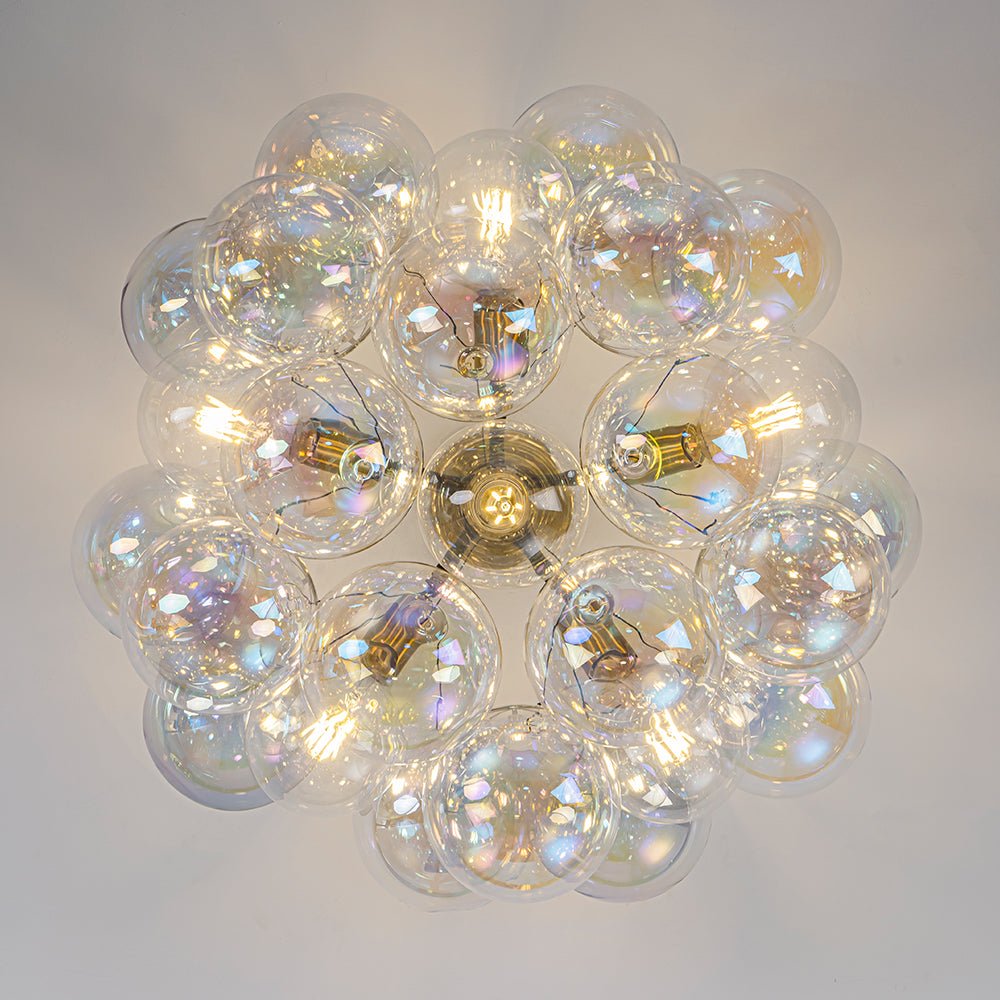Tindulix Iridescent Glass Semi Flush Chandelier