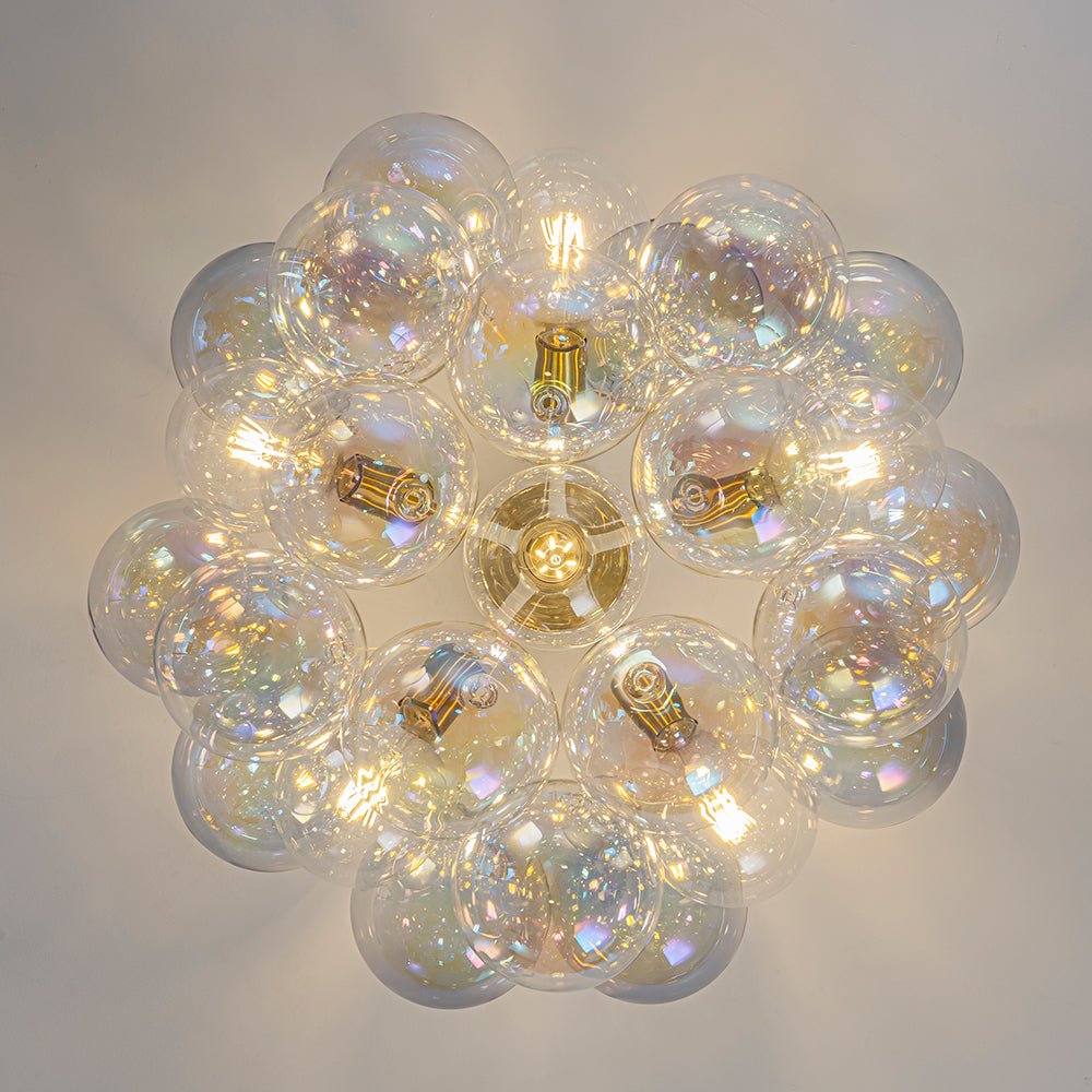 Tindulix Iridescent Glass Semi Flush Chandelier