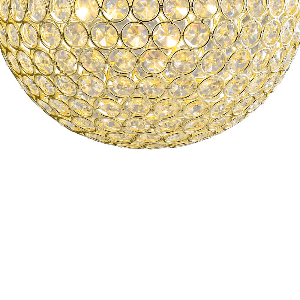 Qvistuvox Glam Jewel Polished Gold Crystal Chandelier