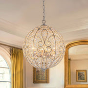 Jarnbrj Glam Shabby Chic Globe Crystal Chandelier