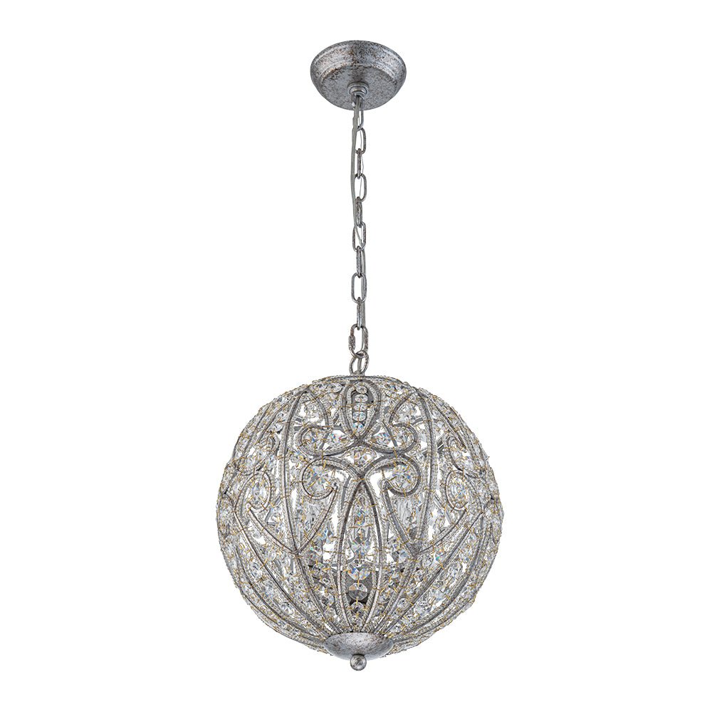 Jarnbrj Glam Shabby Chic Globe Crystal Chandelier