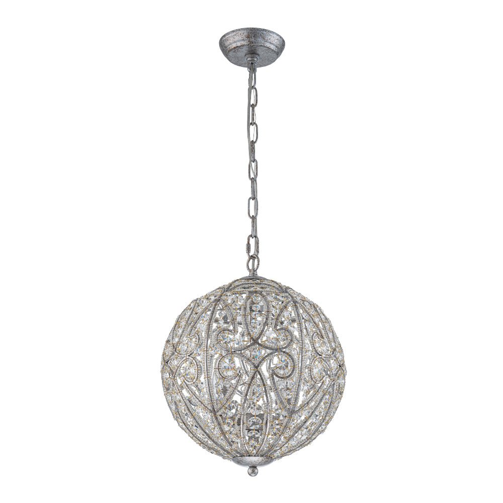 Jarnbrj Glam Shabby Chic Globe Crystal Chandelier