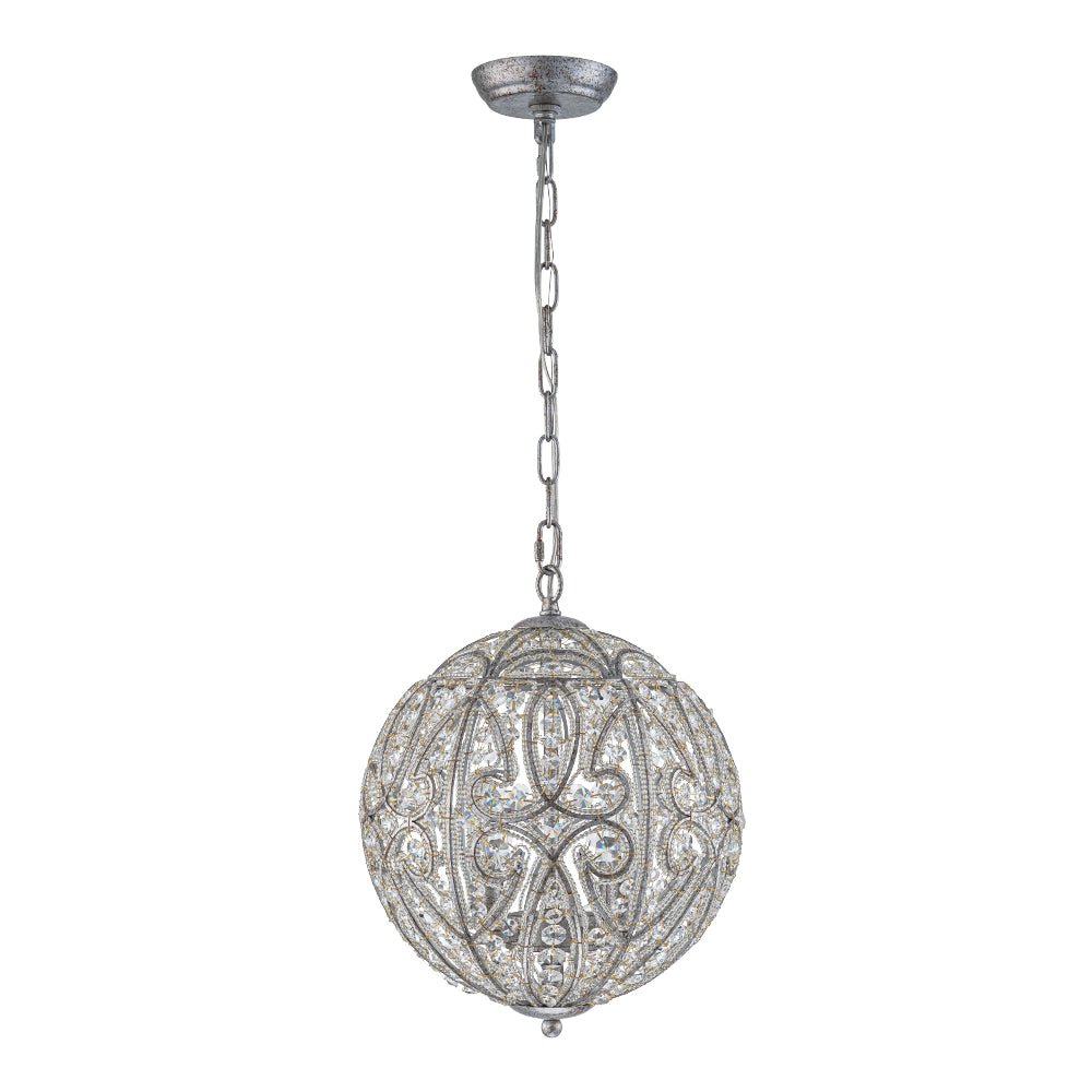 Jarnbrj Glam Shabby Chic Globe Crystal Chandelier