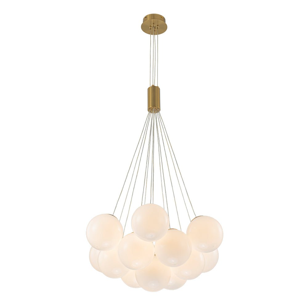 Fljotuvyx Glam Shine Globe Cluster Bubble Opal Glass Chandelier