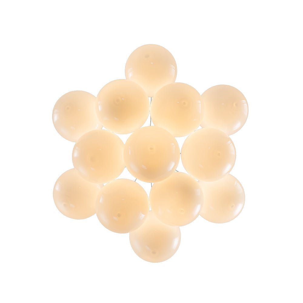 Fljotuvyx Glam Shine Globe Cluster Bubble Opal Glass Chandelier