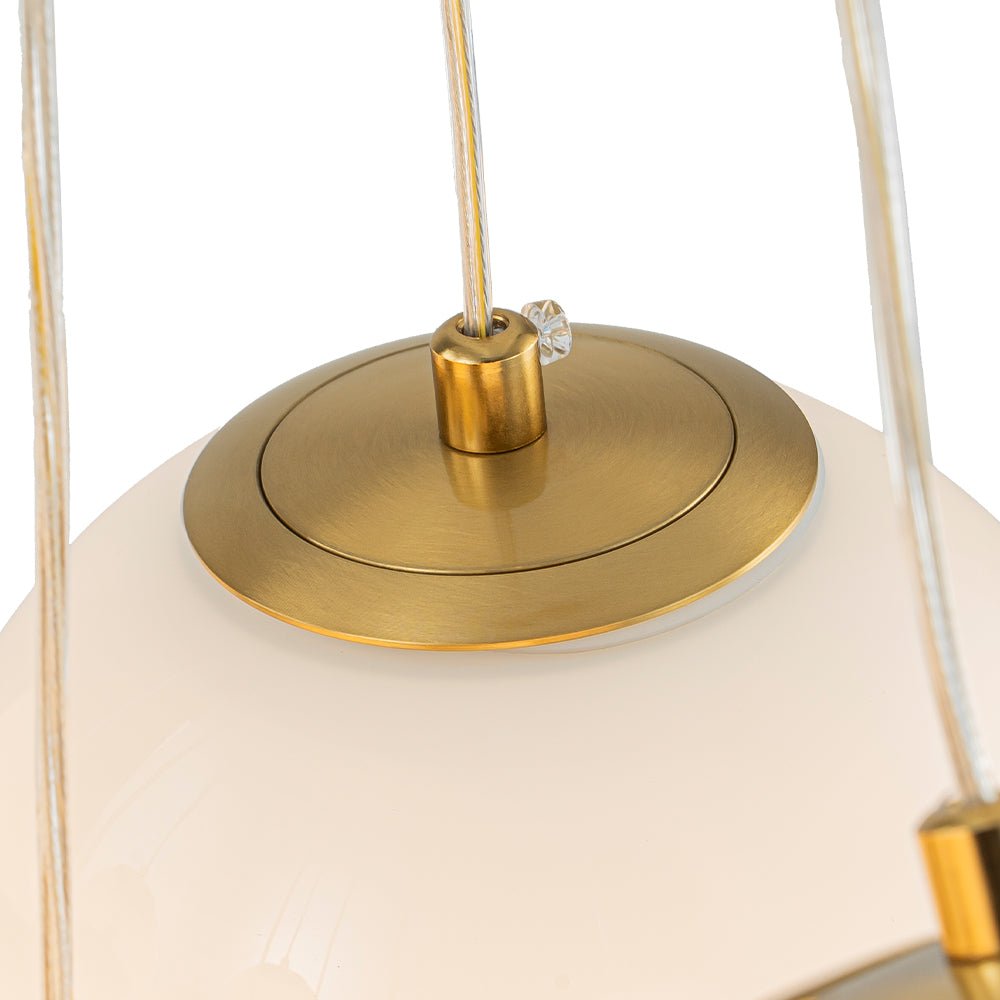 Fljotuvyx Glam Shine Globe Cluster Bubble Opal Glass Chandelier