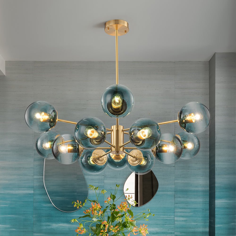 Plotur Tiered Globe Sputnik Glass Chandelier