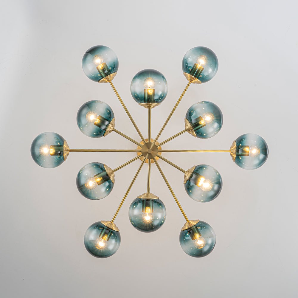 Plotur Tiered Globe Sputnik Glass Chandelier