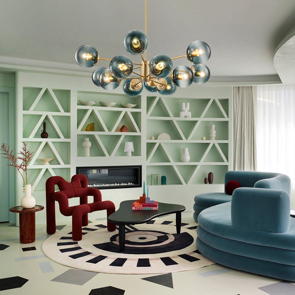 Plotur Tiered Globe Sputnik Glass Chandelier