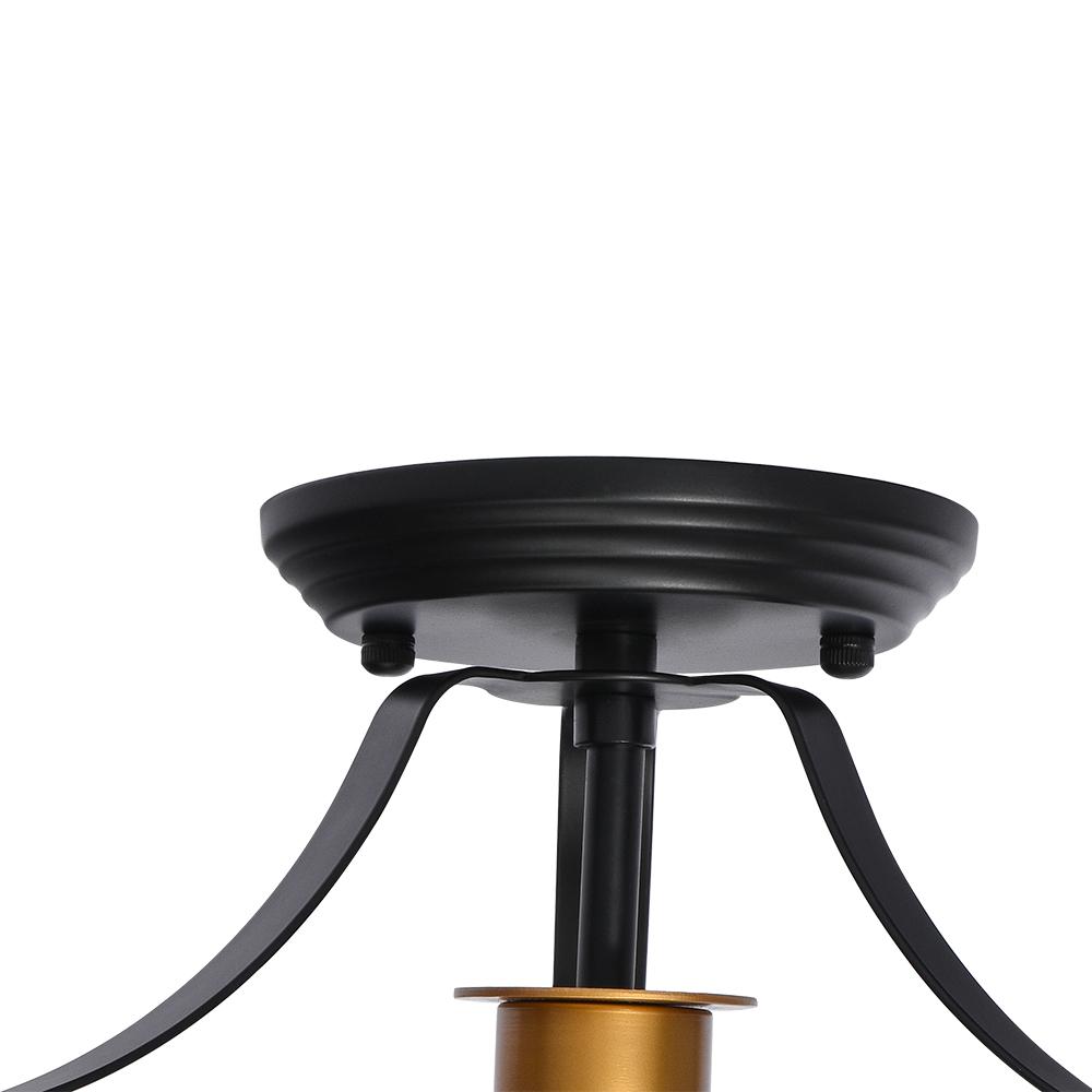 Alvorna Minimalist Glass Semi Flush Mount Ceiling Light