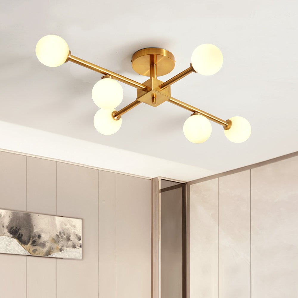 Himinulix Sputnik Glass Semi Flush Mount Chandelier