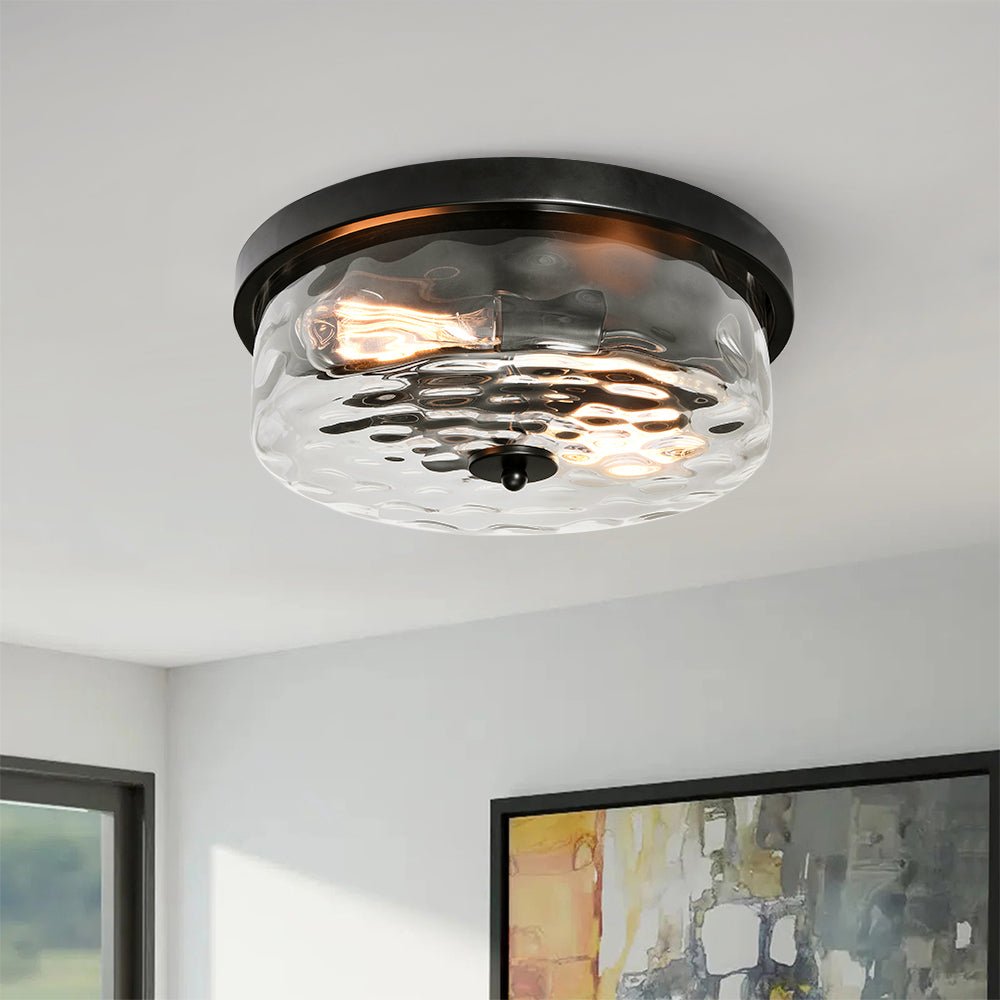 Caelix Minimalist Glass Flush Mount Ceiling Light