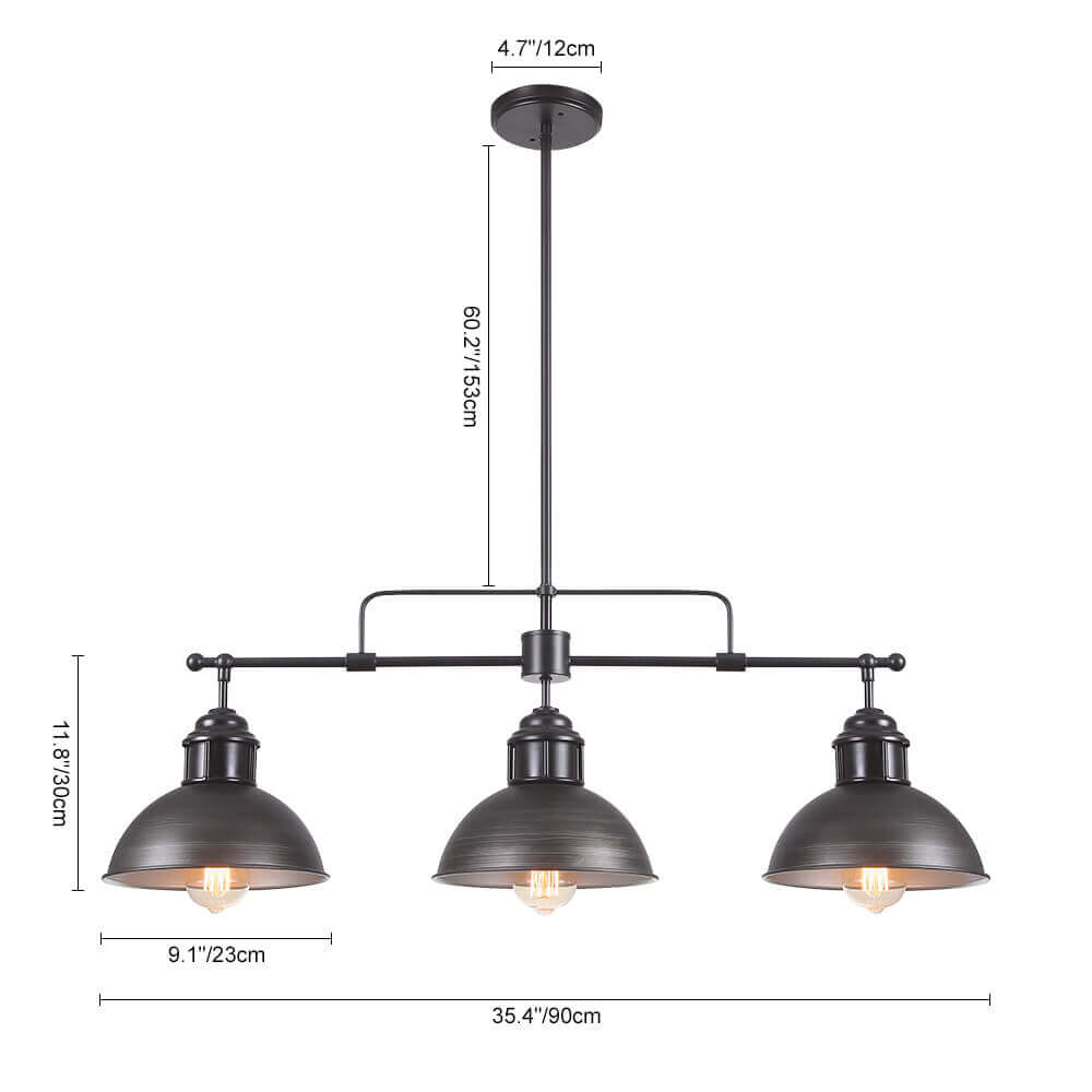 Vesara Industrial Metal Dome Pendant