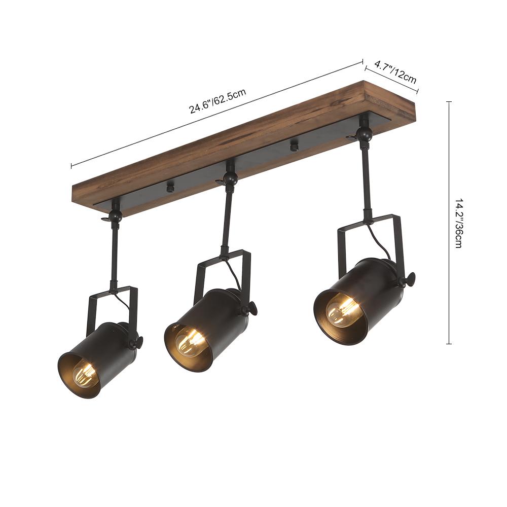 Urne Industrial Metal Semi Flush Track Light