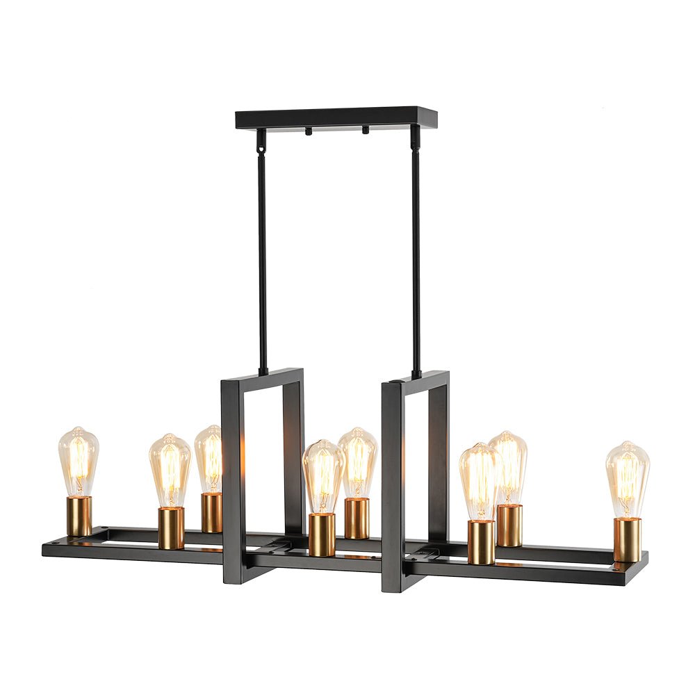 Ulfuvyx Industrial Rectangular Metal Chandelier