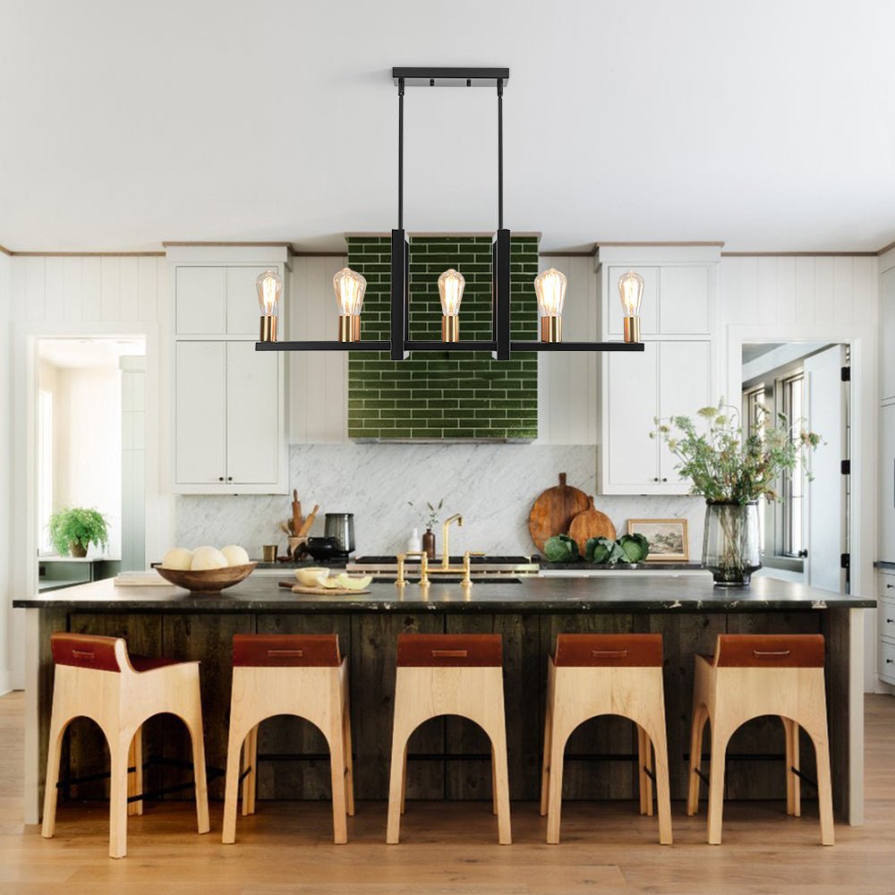 Ulfuvyx Industrial Rectangular Metal Chandelier
