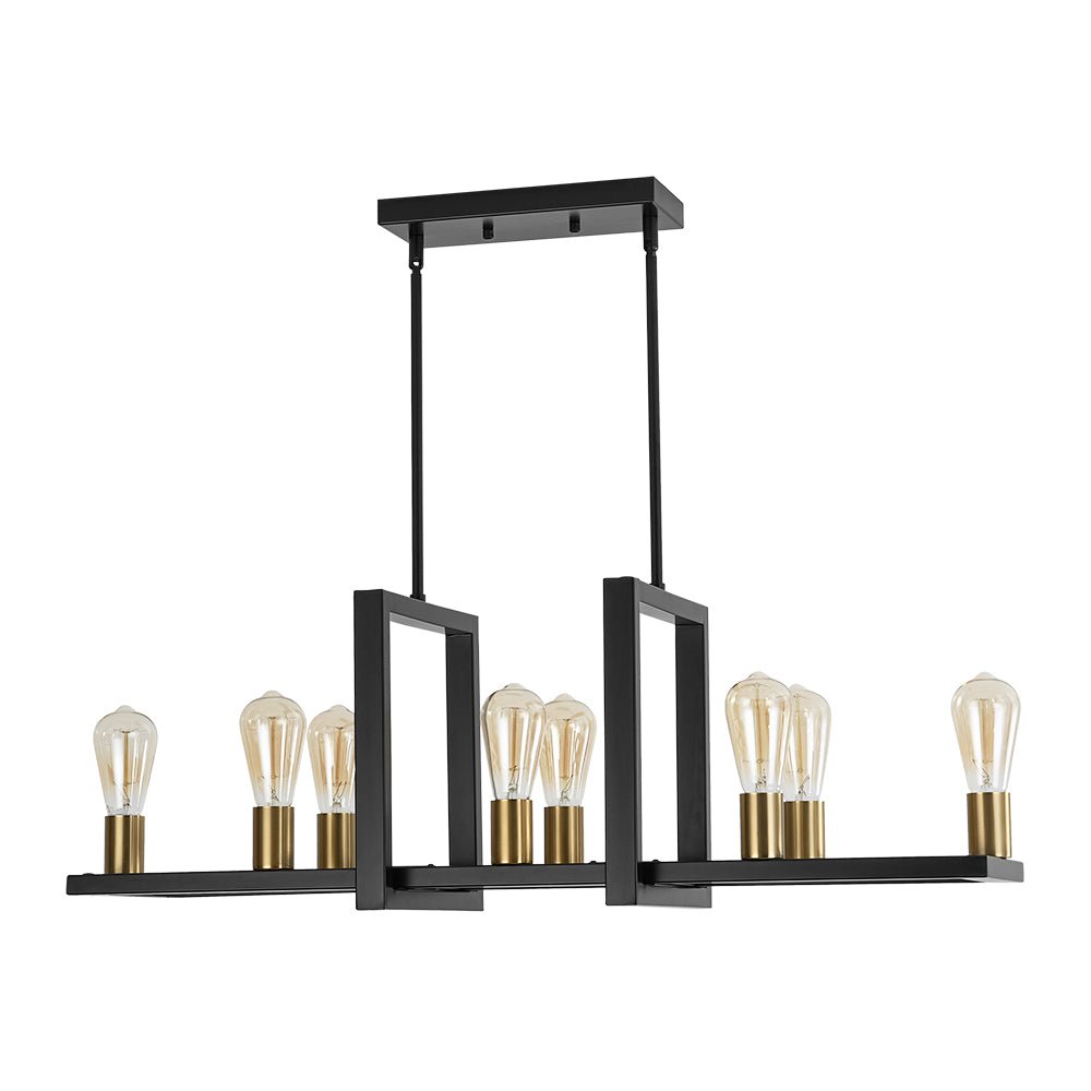 Ulfuvyx Industrial Rectangular Metal Chandelier