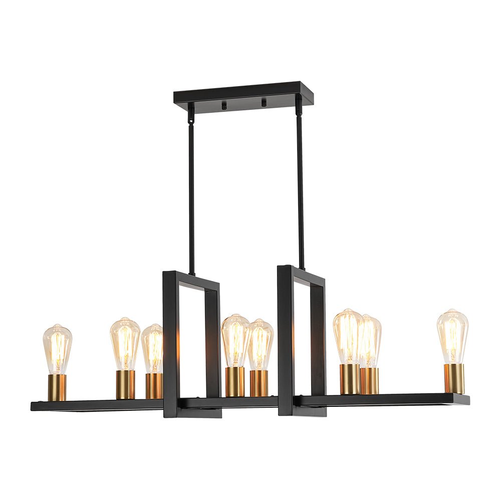 Ulfuvyx Industrial Rectangular Metal Chandelier