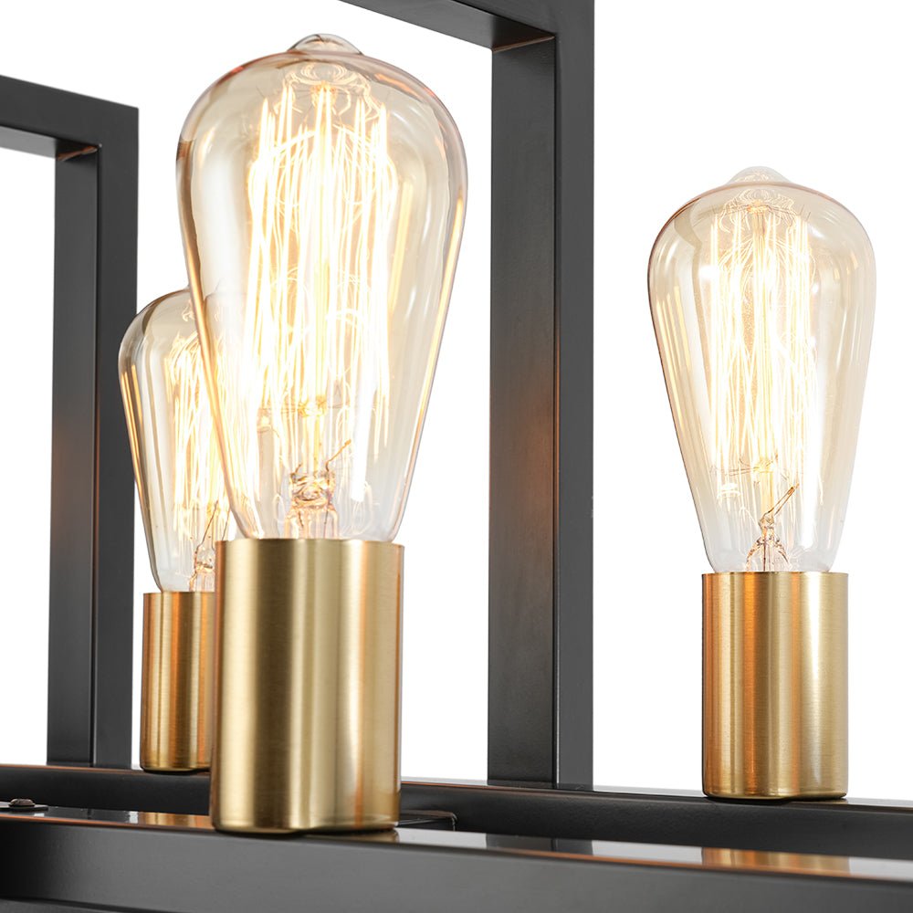 Ulfuvyx Industrial Rectangular Metal Chandelier