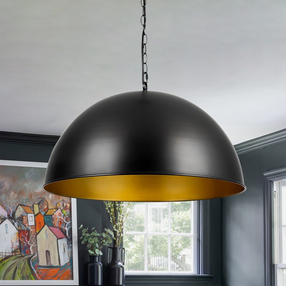 Aevuvyx Industrial Farmhouse Oversized Metal Pendant Light