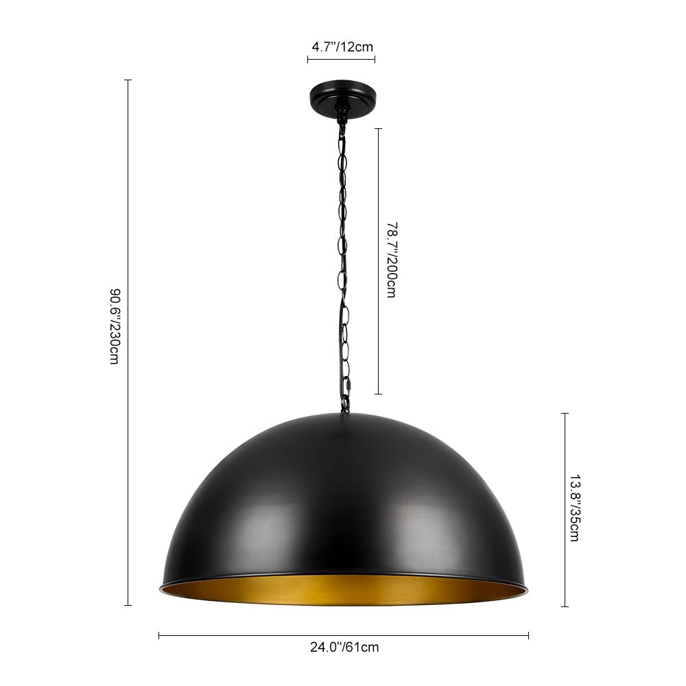 Aevuvyx Industrial Farmhouse Oversized Metal Pendant Light