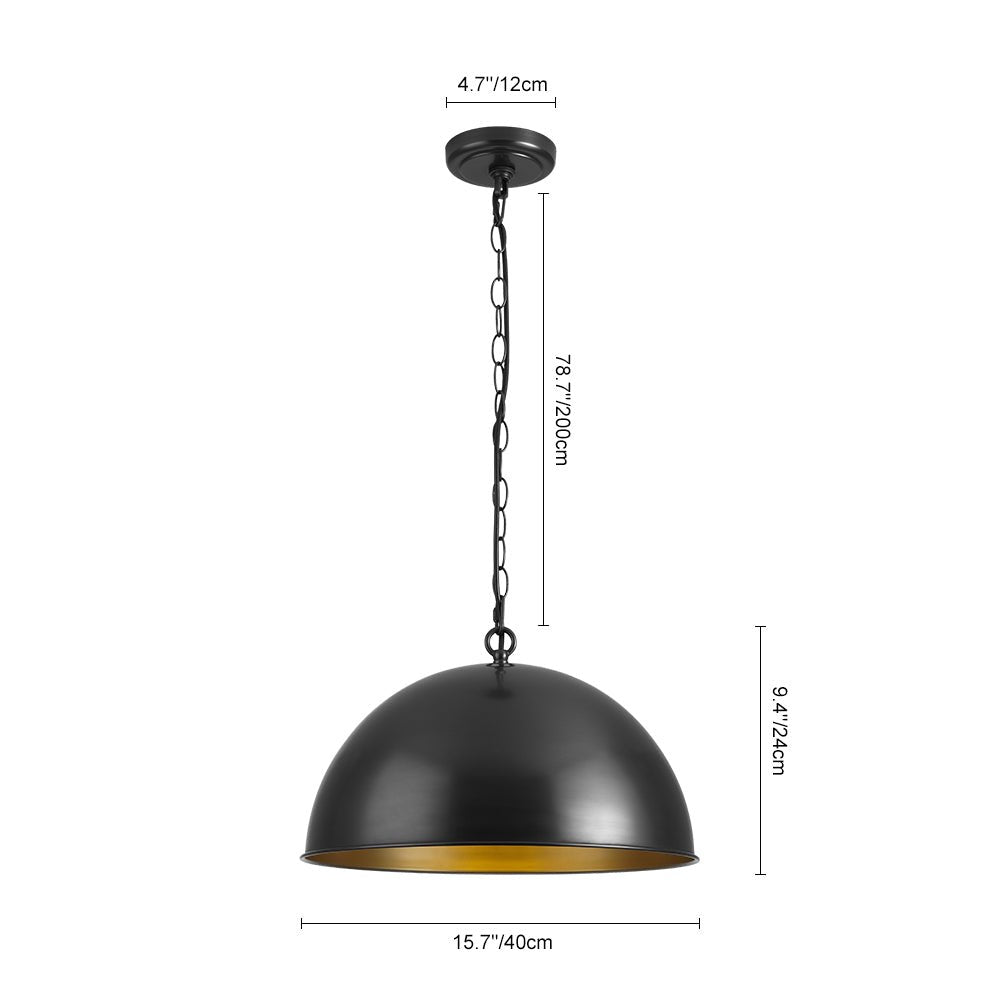 Aevuvyx Industrial Farmhouse Oversized Metal Pendant Light