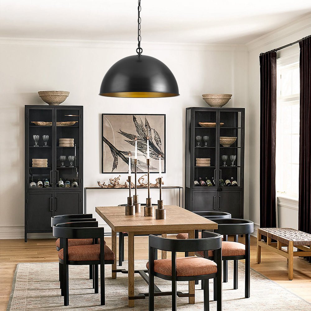Aevuvyx Industrial Farmhouse Oversized Metal Pendant Light