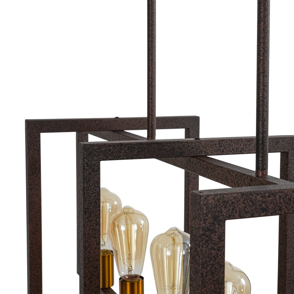 Yrvuva Industrial Farmhouse Rectangular Metal Pendant Light