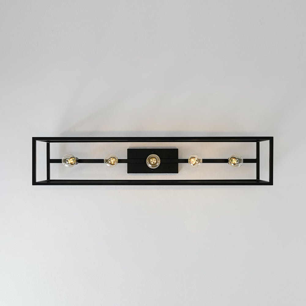 Blikuvyt Industrial Minimalist Rectangle Metal Semi Flush Mount Ceiling Light