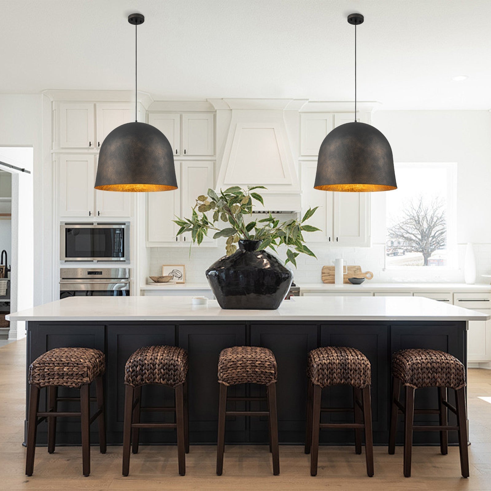 Alvsang Industrial Oversized Metal Pendant Light