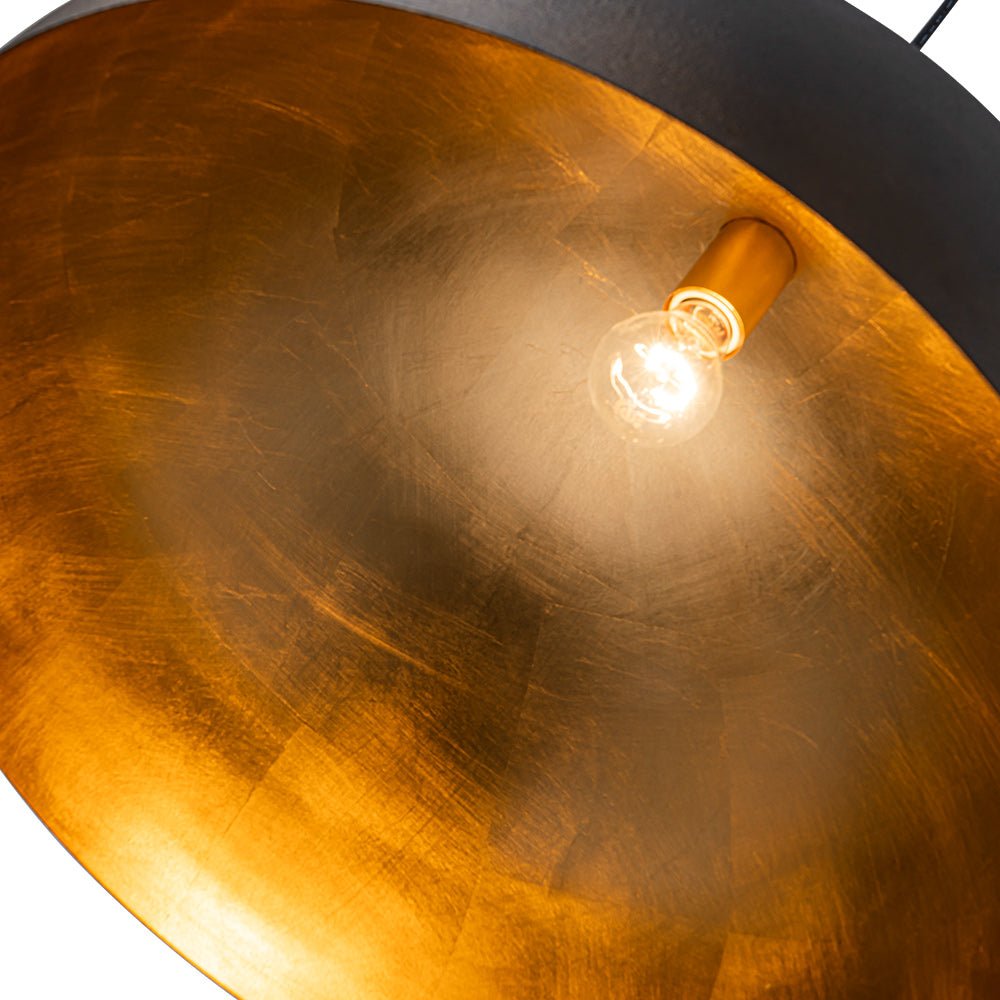 Lunari Industrial Metal Dome Pendant Light - Lamp Copper