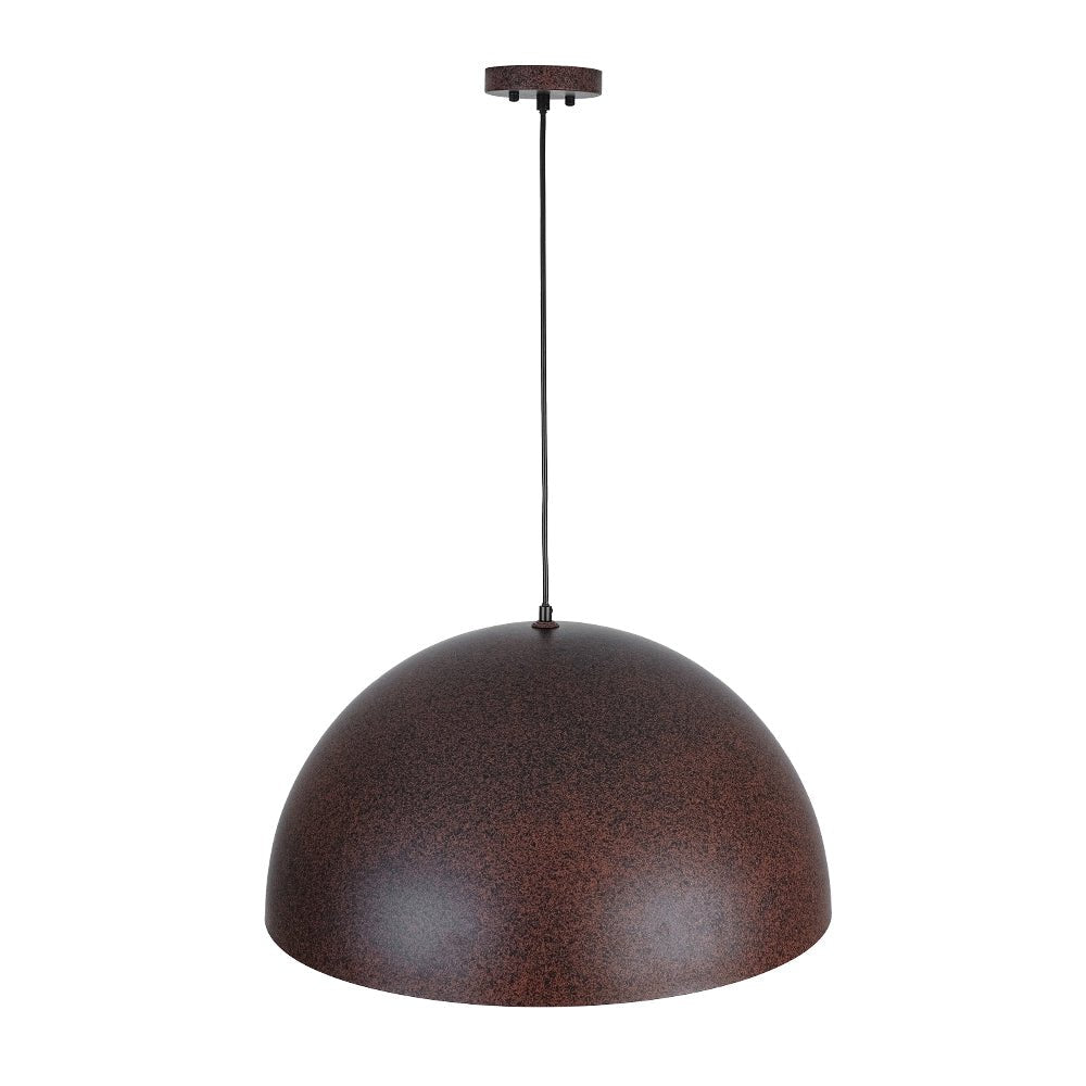 Lunari Industrial Metal Dome Pendant Light - Lamp Copper