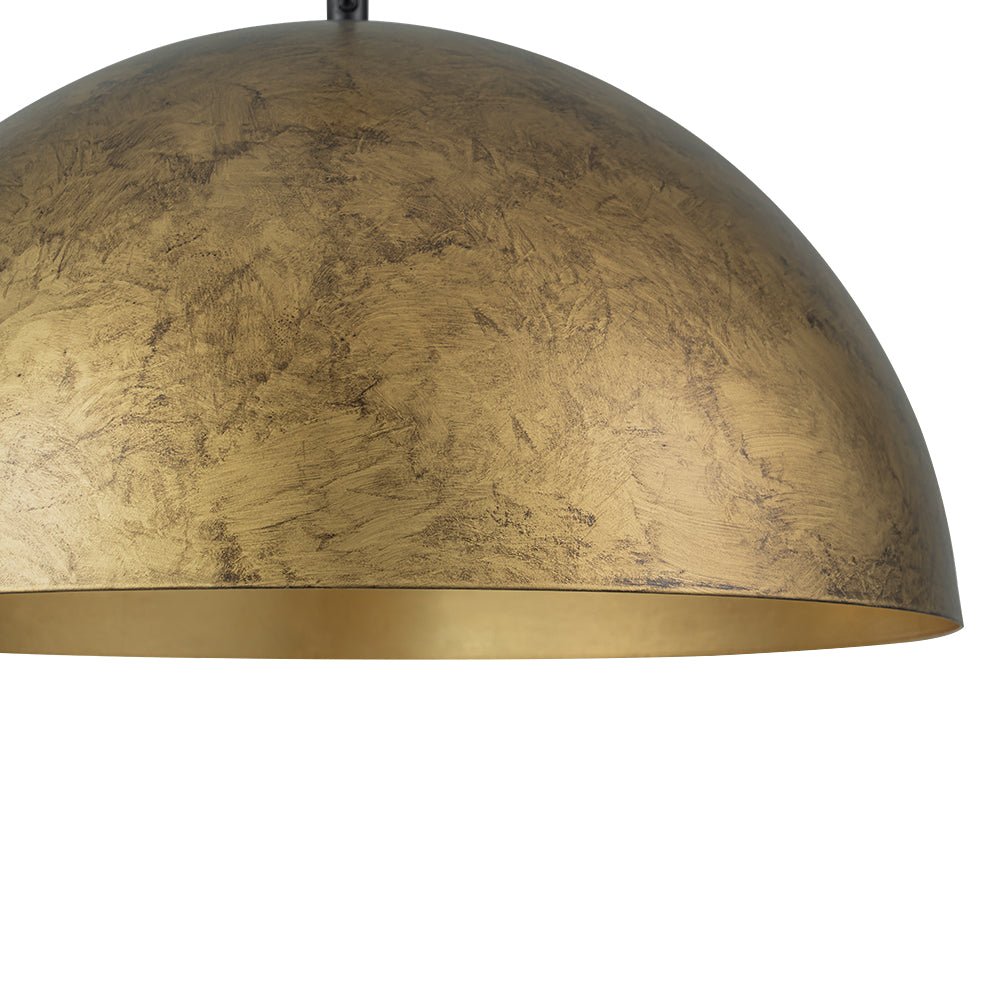 Lunari Industrial Metal Dome Pendant Light - Lamp Copper