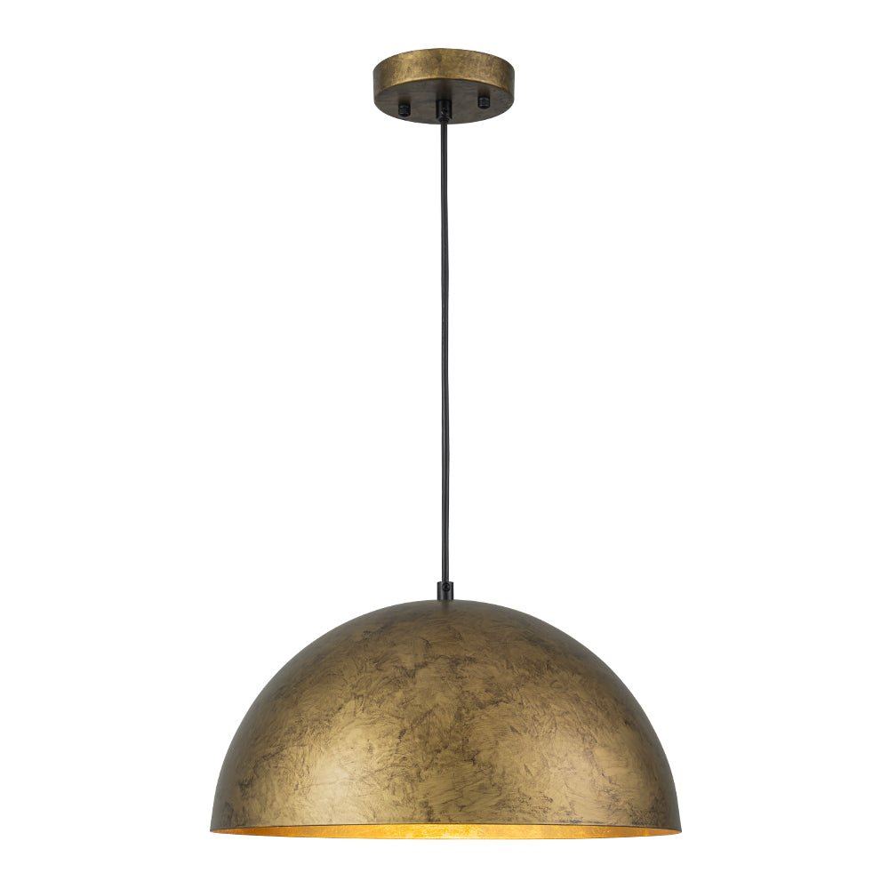 Lunari Industrial Metal Dome Pendant Light - Lamp Copper