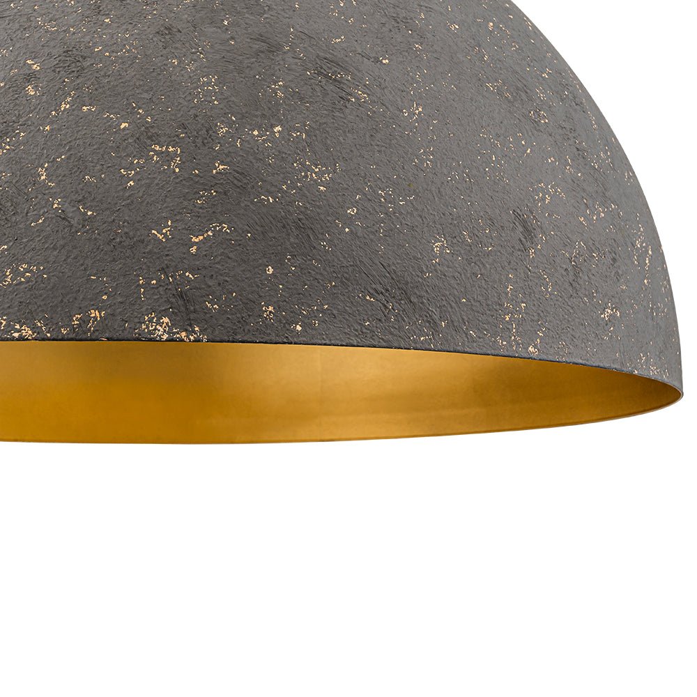Lunari Industrial Metal Dome Pendant Light - Lamp Copper