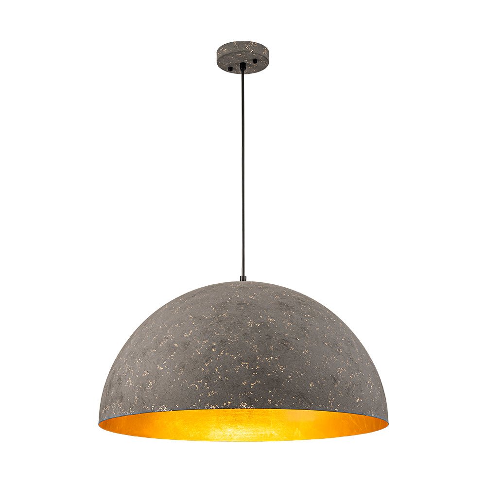 Lunari Industrial Metal Dome Pendant Light - Lamp Copper