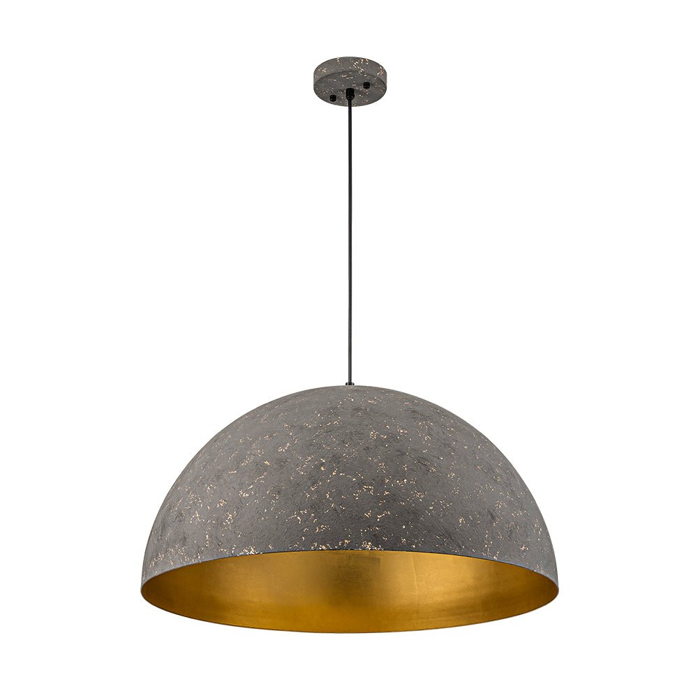 Lunari Industrial Metal Dome Pendant Light - Lamp Copper