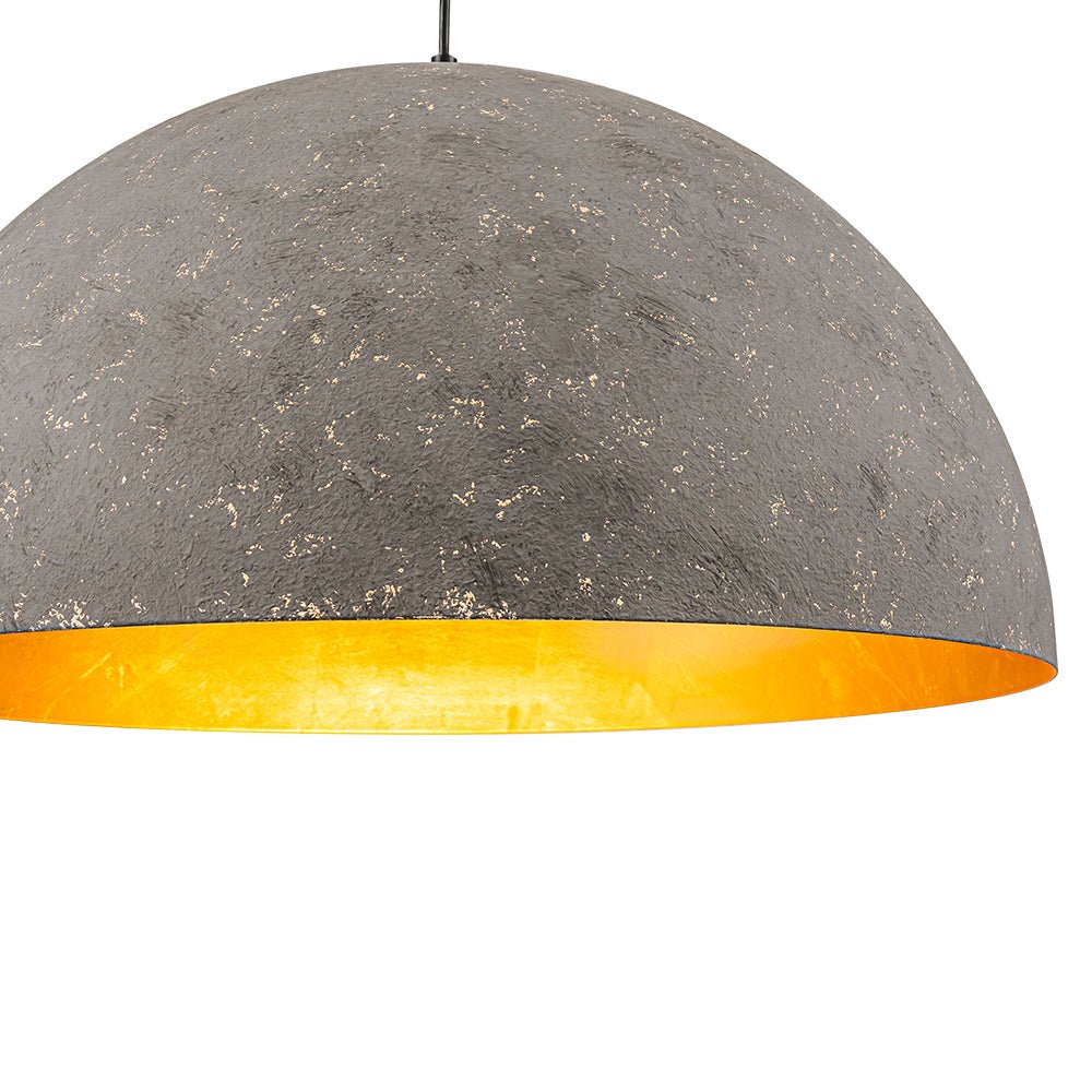 Lunari Industrial Metal Dome Pendant Light - Lamp Copper
