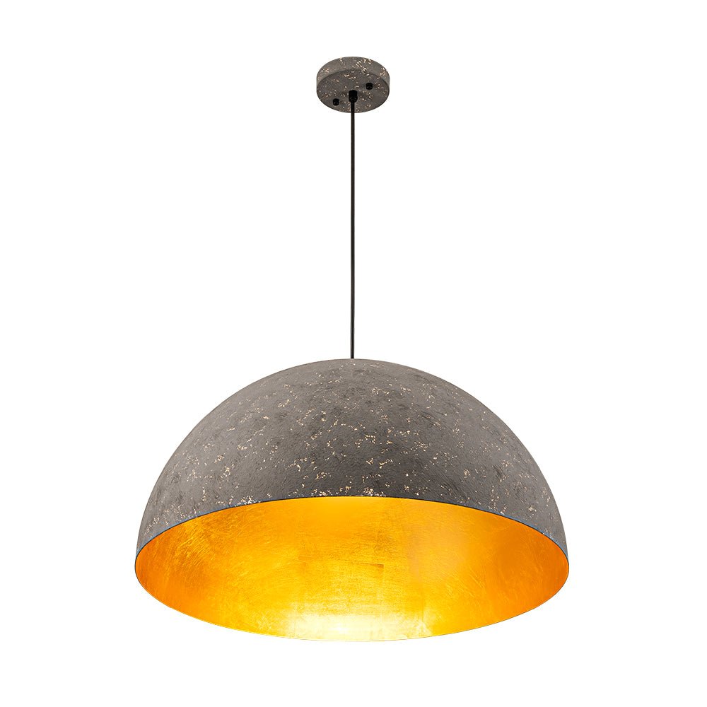 Lunari Industrial Metal Dome Pendant Light - Lamp Copper