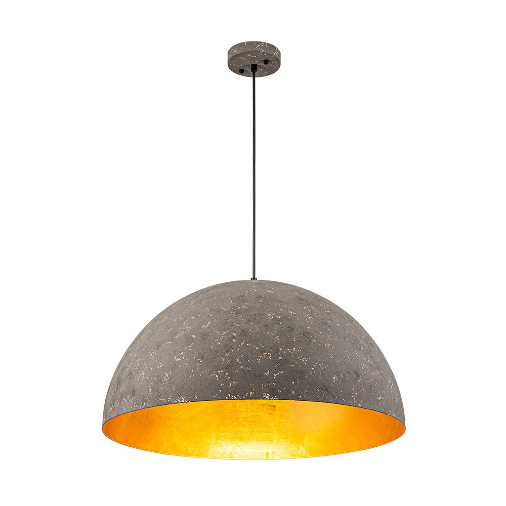 Lunari Industrial Metal Dome Pendant Light - Lamp Copper