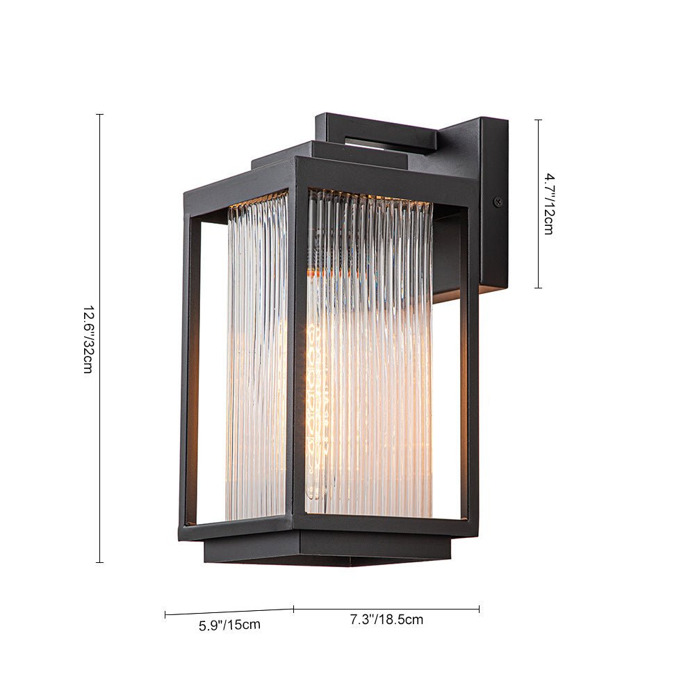Vireon Outdoor Modern Glass Wall Lantern