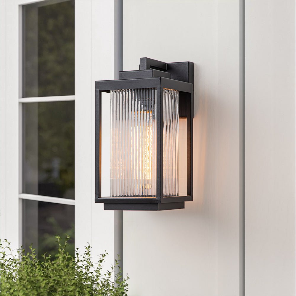 Vireon Outdoor Modern Glass Wall Lantern
