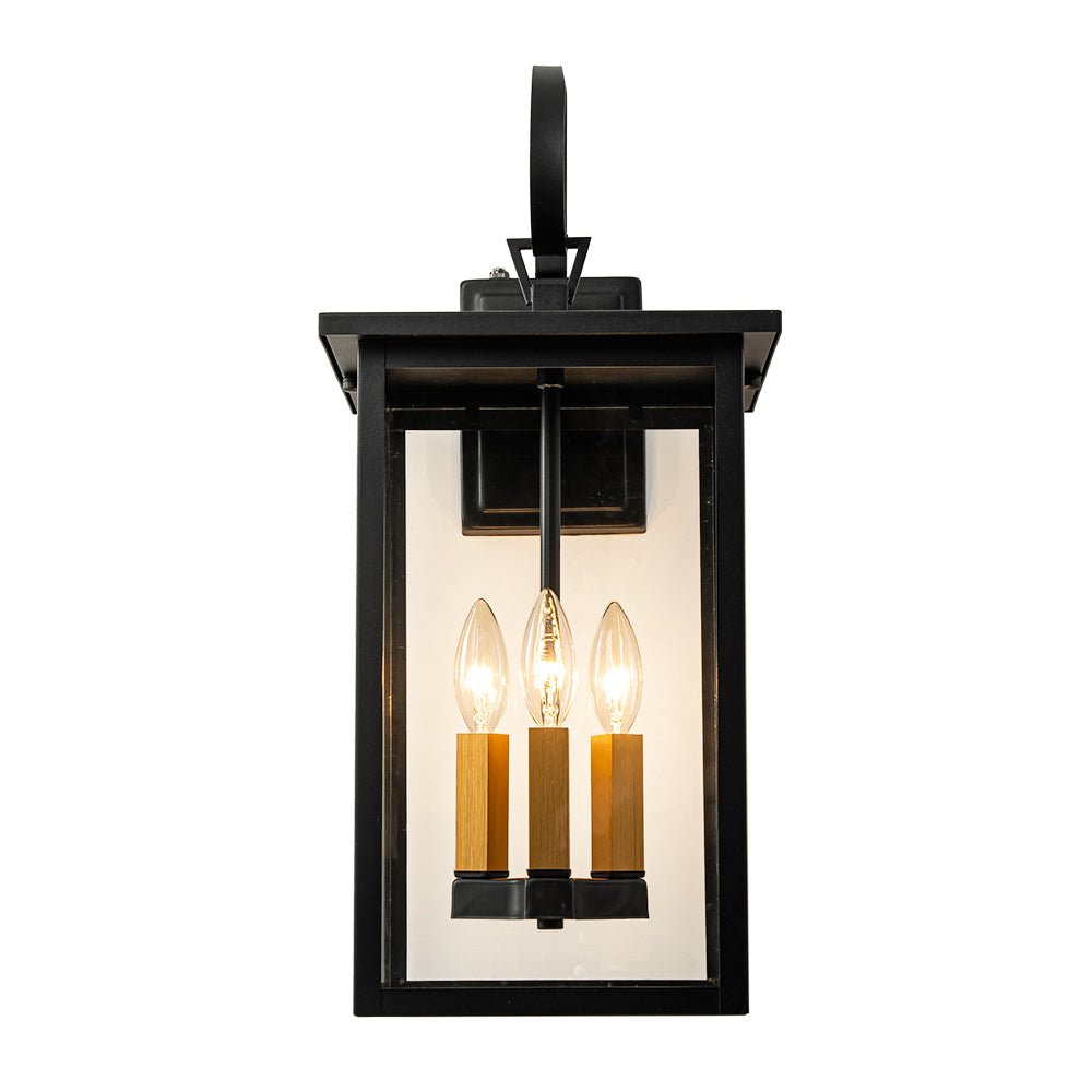 Waegnuva Farmhouse Square Lantern Outdoor Metal Wall Sconce
