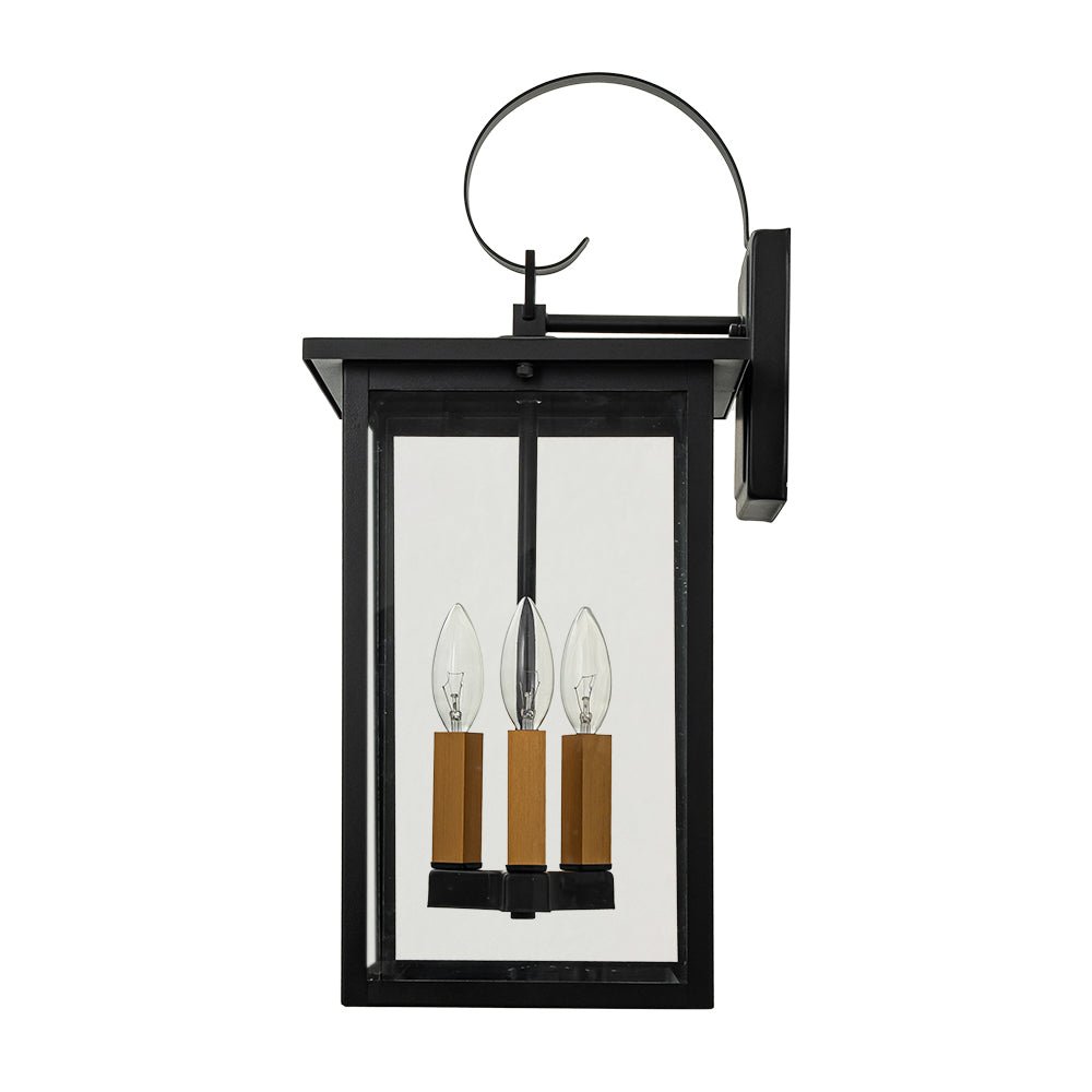 Waegnuva Farmhouse Square Lantern Outdoor Metal Wall Sconce