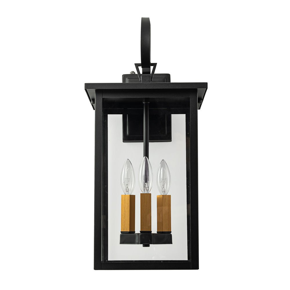 Waegnuva Farmhouse Square Lantern Outdoor Metal Wall Sconce