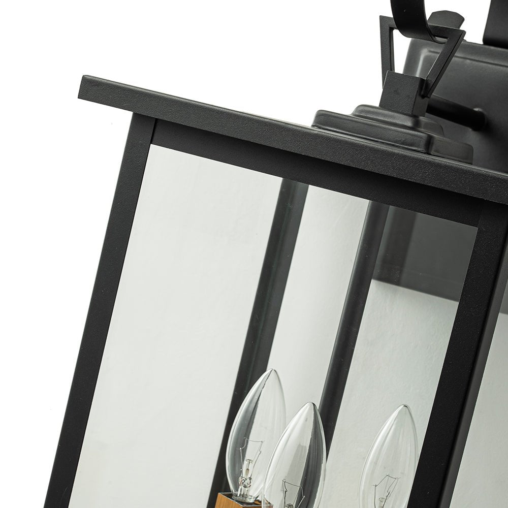 Waegnuva Farmhouse Square Lantern Outdoor Metal Wall Sconce