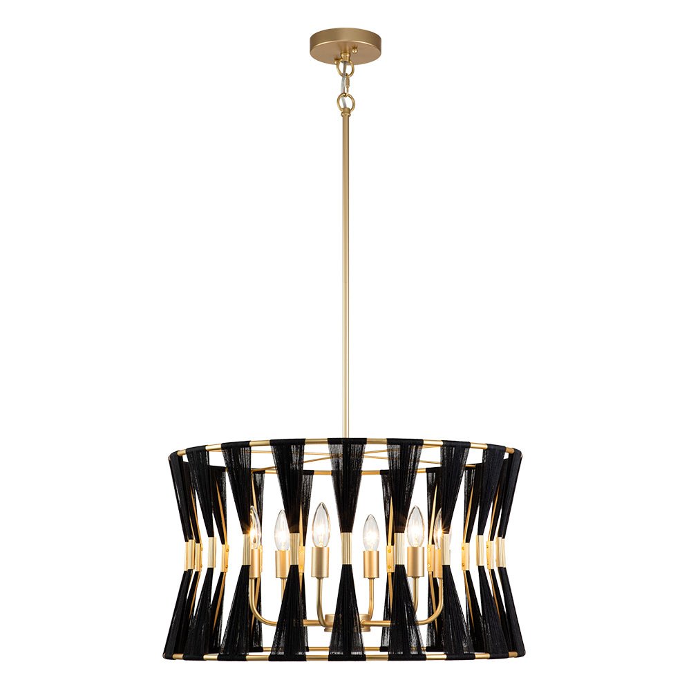 Ildvord Woven Brass Open Metal Pendant Light